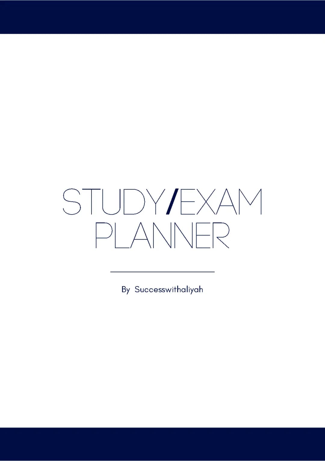 Study/Exam planner bleu