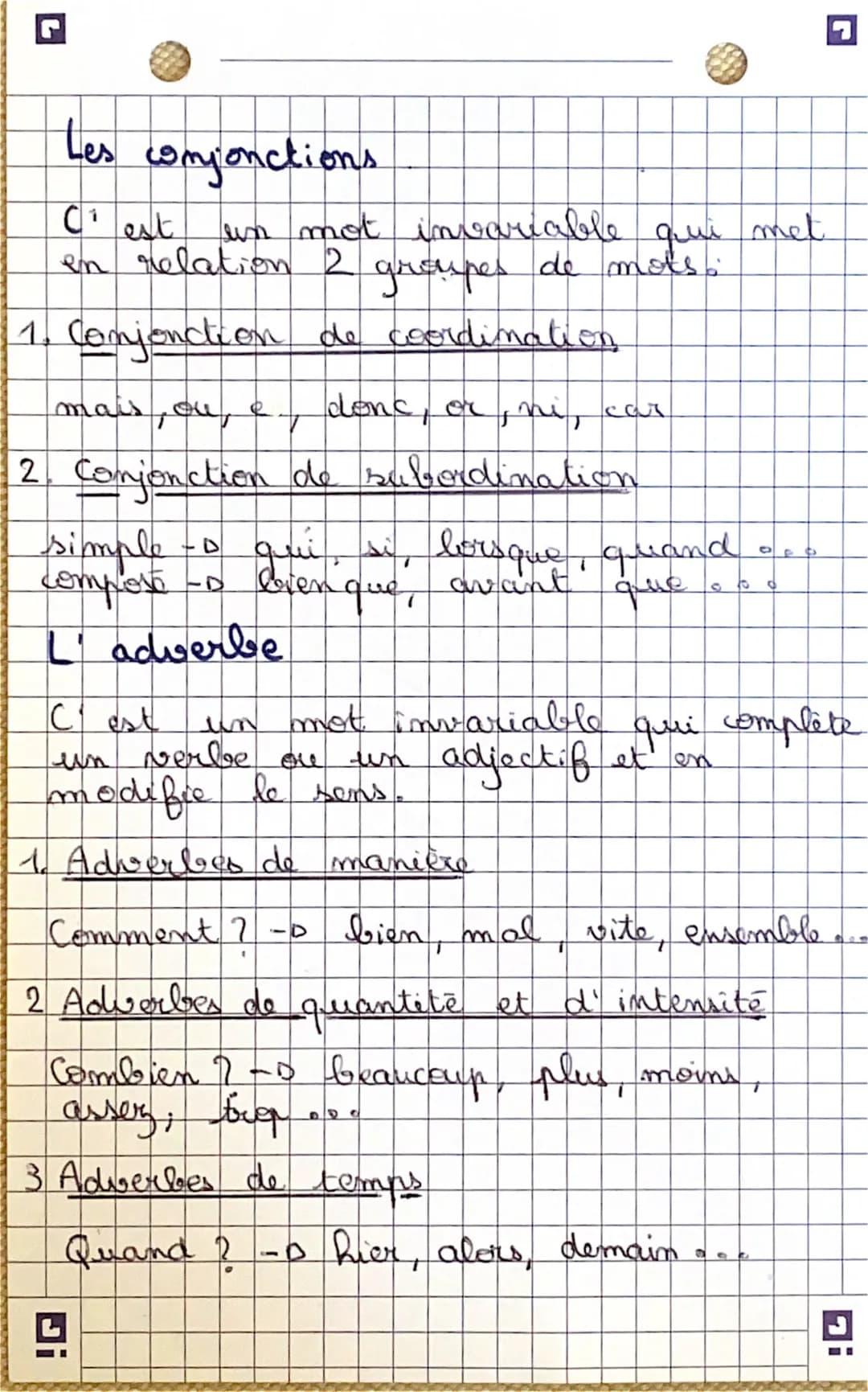 G
Les classes grammatical
8 classes grammatical :
Les nems
Res determinants
Les adjectifs
Les conjonctions
Les
pronoms
1. Res pronoms person
