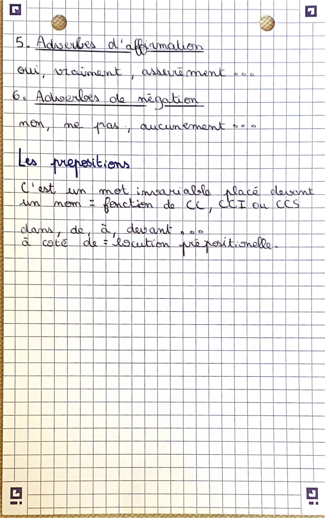 G
Les classes grammatical
8 classes grammatical :
Les nems
Res determinants
Les adjectifs
Les conjonctions
Les
pronoms
1. Res pronoms person