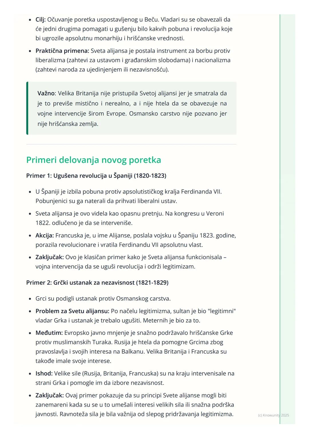 # Bečki kongres i Sveta alijansa

Bečki kongres i Sveta alijansa

Posle pada Napoleona, Evropa je bila u haosu. Velike sile pobednice su
mor