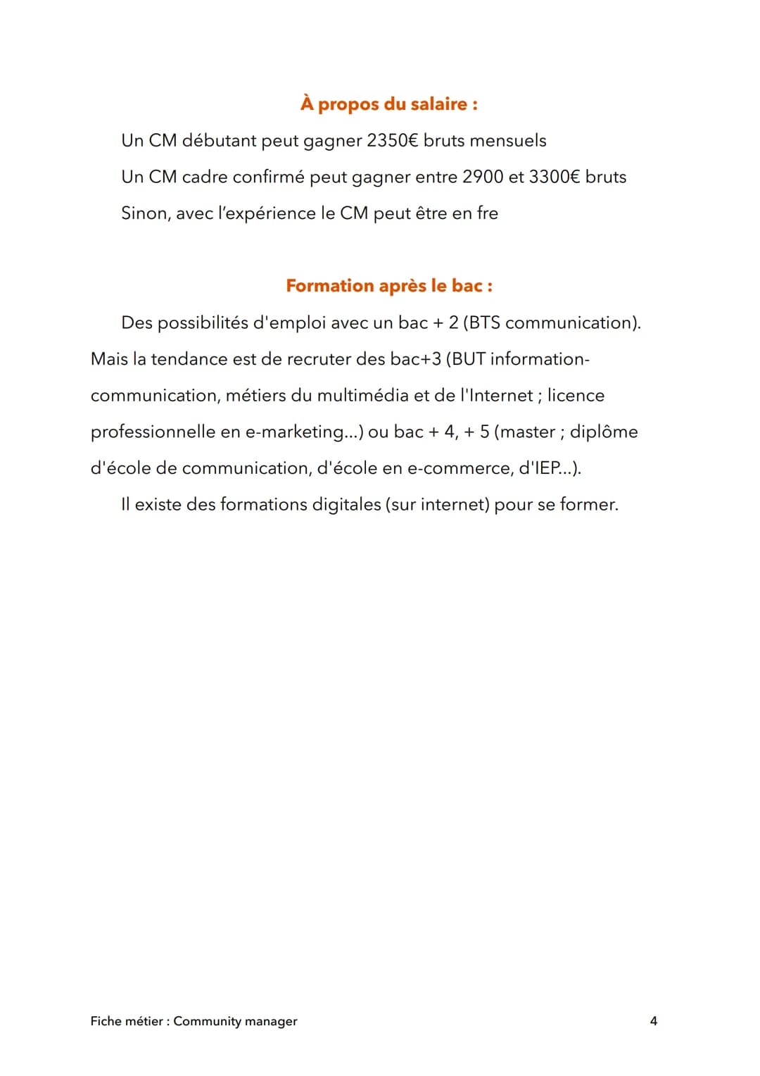 Fiche métier
Le community manager
Qu'est ce que le métier de community manager?
Fiche métier : Community manager
@paolably
knowunity
1 Défin