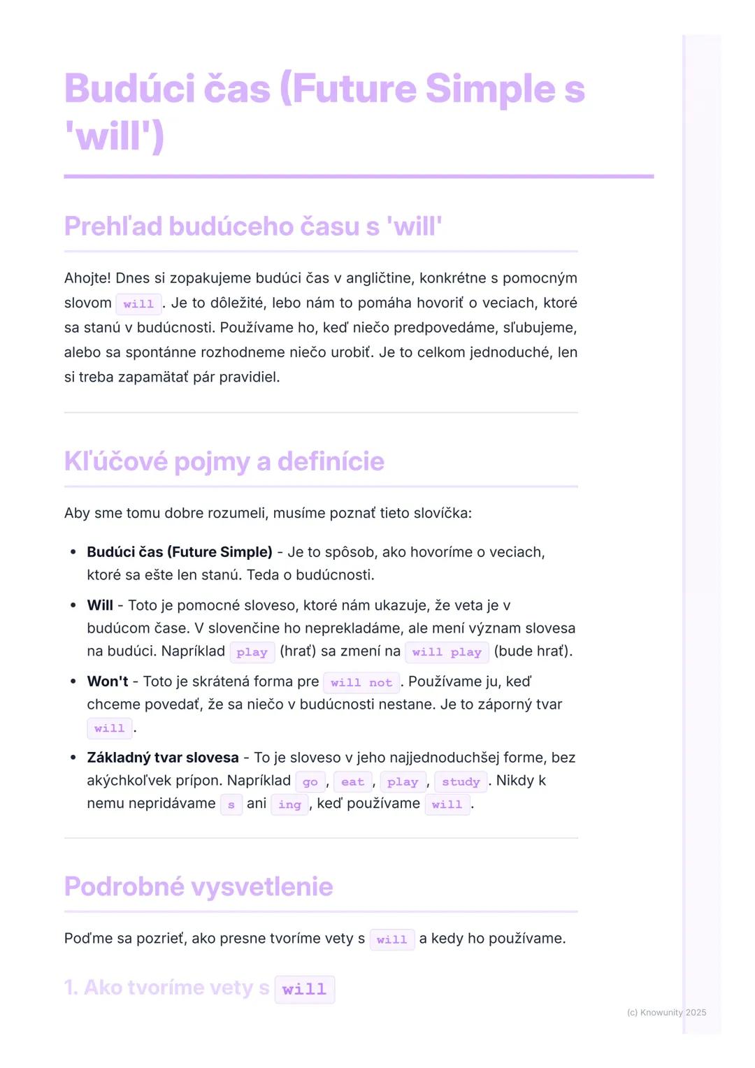 # Budúci čas (Future Simple s
'will')

Prehl'ad budúceho času s 'will'

Ahojte! Dnes si zopakujeme budúci čas v angličtine, konkrétne s pomo