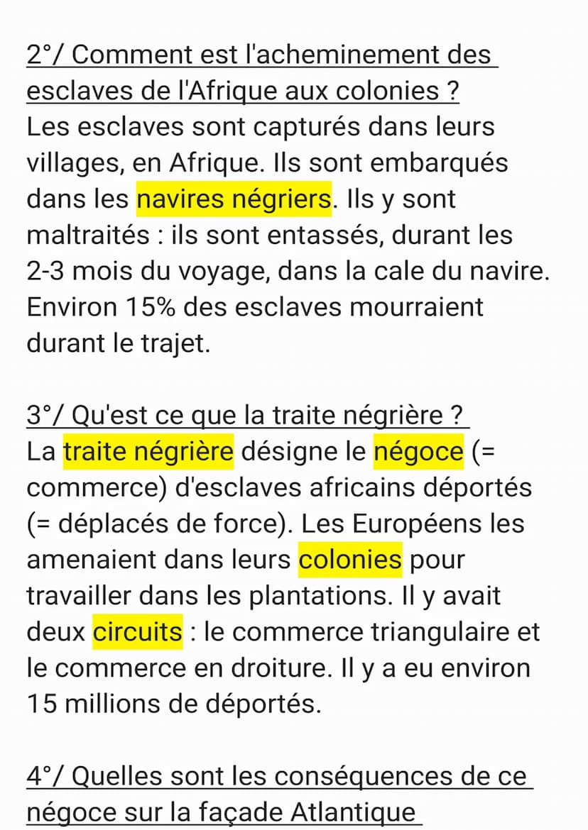 Chapitre 1: Bourgeoisies marchandes,
négoces internationaux, traites négrières
et esclavage au XVIIIe siècle
Problématique : Comment caracté