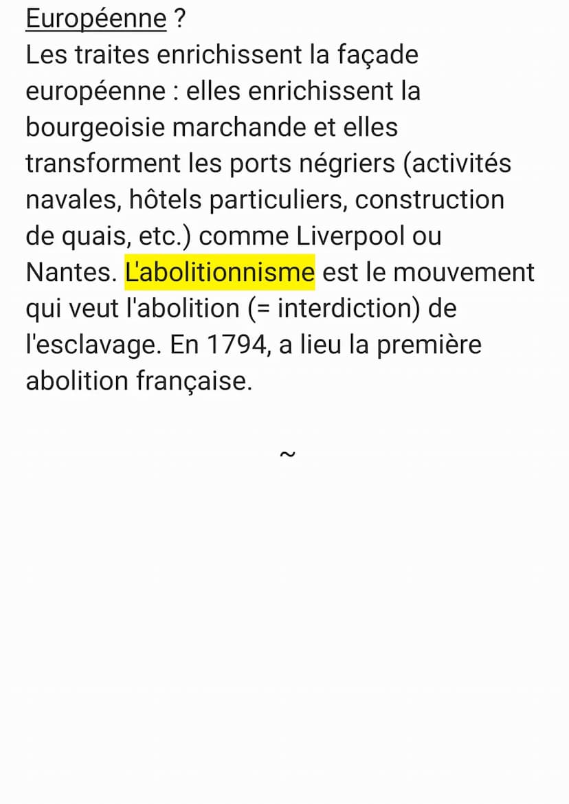 Chapitre 1: Bourgeoisies marchandes,
négoces internationaux, traites négrières
et esclavage au XVIIIe siècle
Problématique : Comment caracté