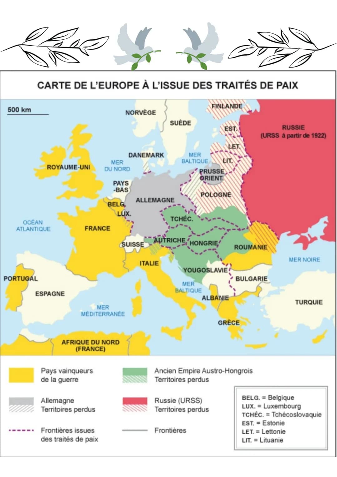 La première guerre mondiale : 1914-1918
En 1914, l'Europe domine le monde. Elle dispose de la puissance industrielle
et financière et se sit