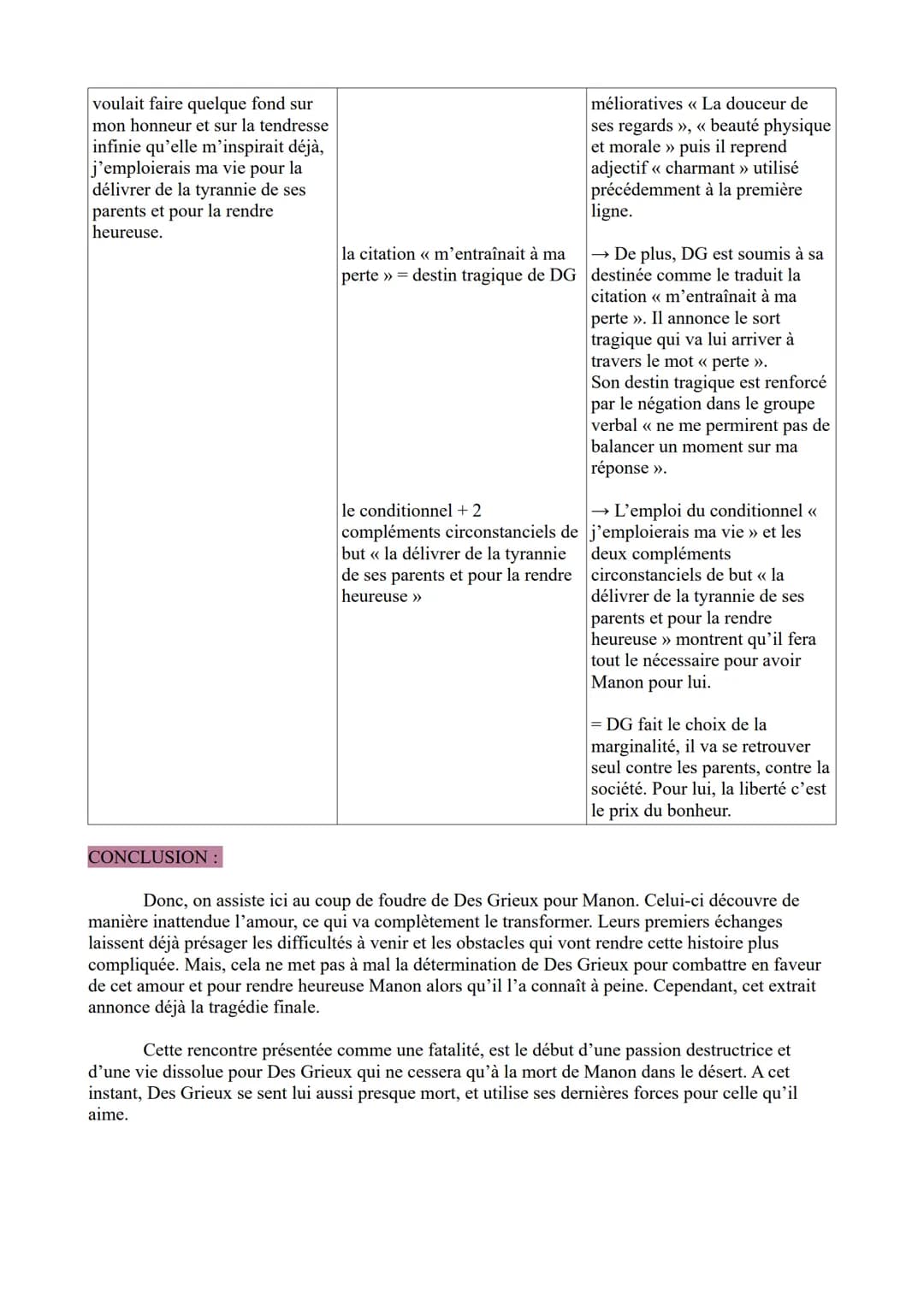 ÉTUDE LINÉAIRE N°13: PARCOURS ASSOCIE : « personnage en marge, plaisir du
romanesque >>
ŒŒuvre intégrale : Abbé Prévost, Manon Lescault, 173
