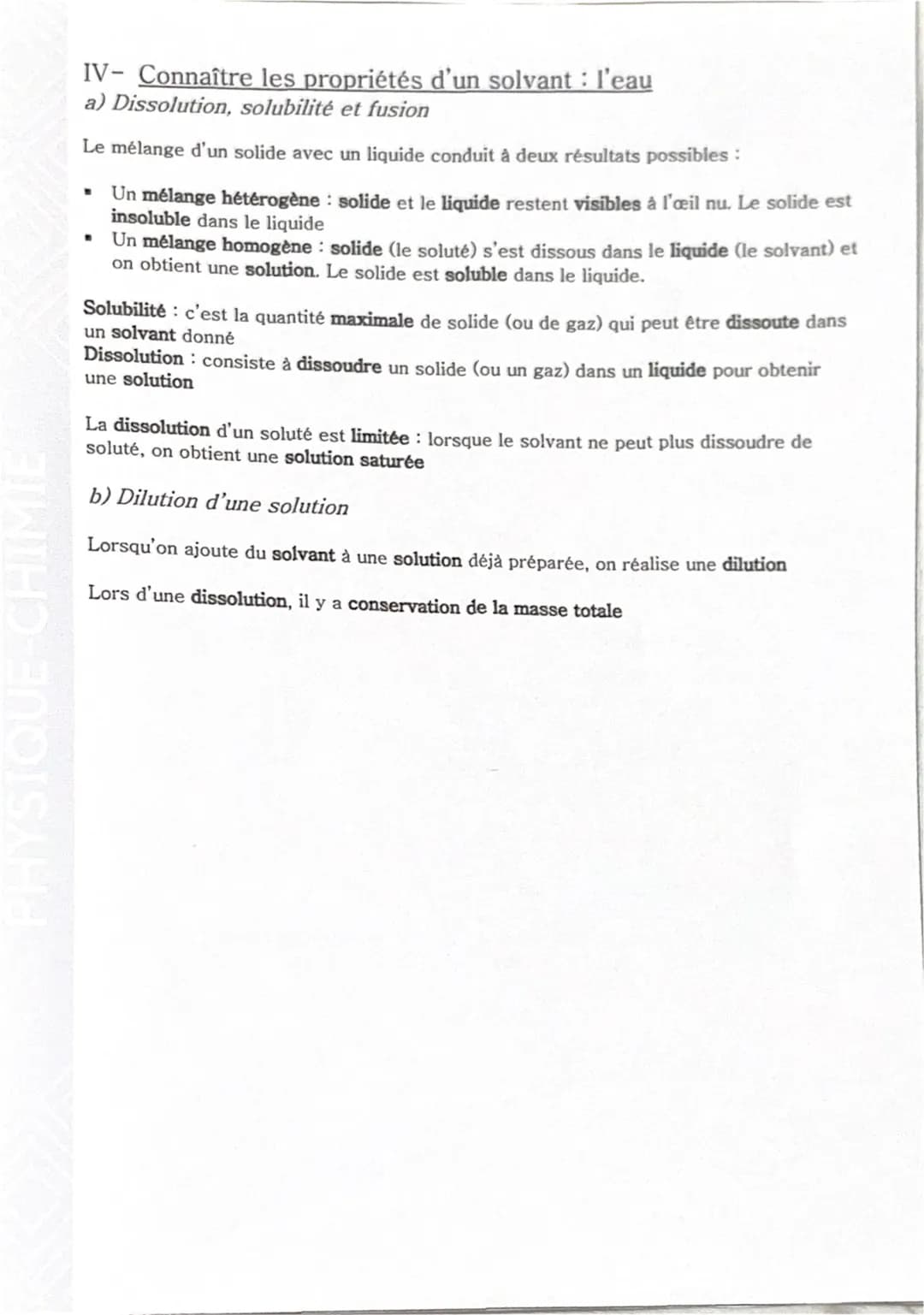 
<h2 id="propritsdelamatire">Propriétés de la matière</h2>
<p>I- Description des états de la matière et de leurs transformations</p>
<p>a) L