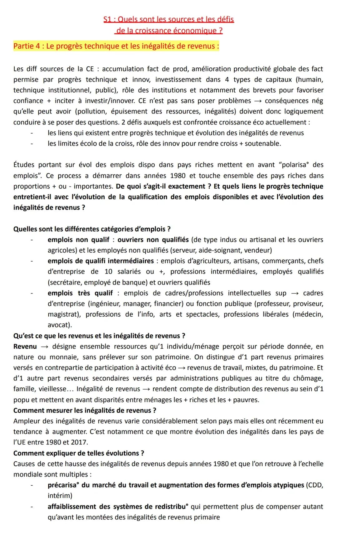 Le progrès technique et les inégalités de revenus