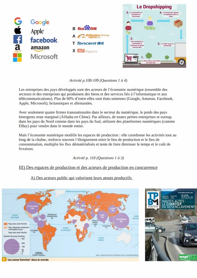 Les espaces de production dans le monde, une diversité
croissante
Severen, Allemag
RIAVAJAVAGATA
enkrad | Zaiendani
. Plusieurs dimensions s