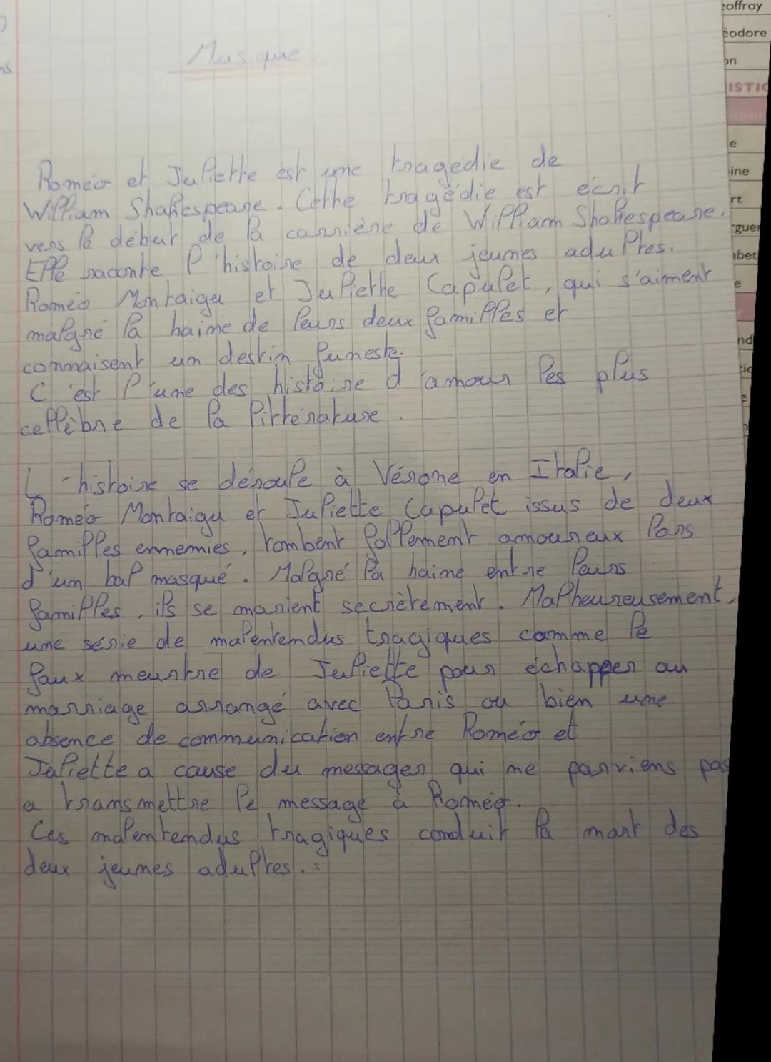 つ
Mus que
عد
coffroy
Bodore
on
ISTIC
e
ine
rt
gue
e
Rome's et Juliette est ime kragedie de
William Shakespeare. Cethe tragedie est écnit
ven