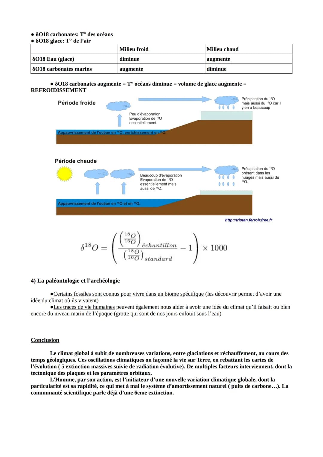 RECONSTITUER ET COMPRENDRE LES VARIATIONS CLIMATIQUES PASSÉES
FRISE:
I- Ces variations climatiques s'expliquent par 4 causes:
1) La tectoniq