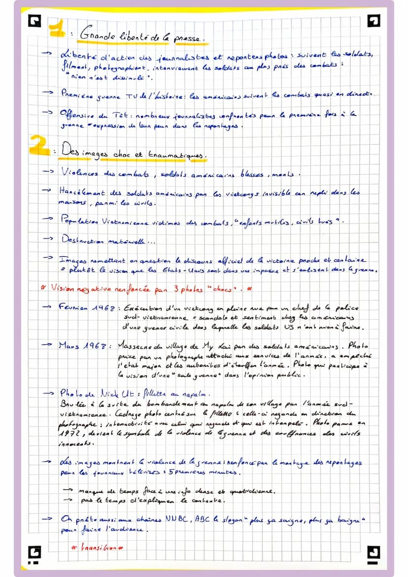 .
I
HGGSP. Chapitre 3. Medias et guerre du Vietnam.
l'offensive du Tât en
Comment, à partin de 1968.
changeant la nature de
quenne, modifie 