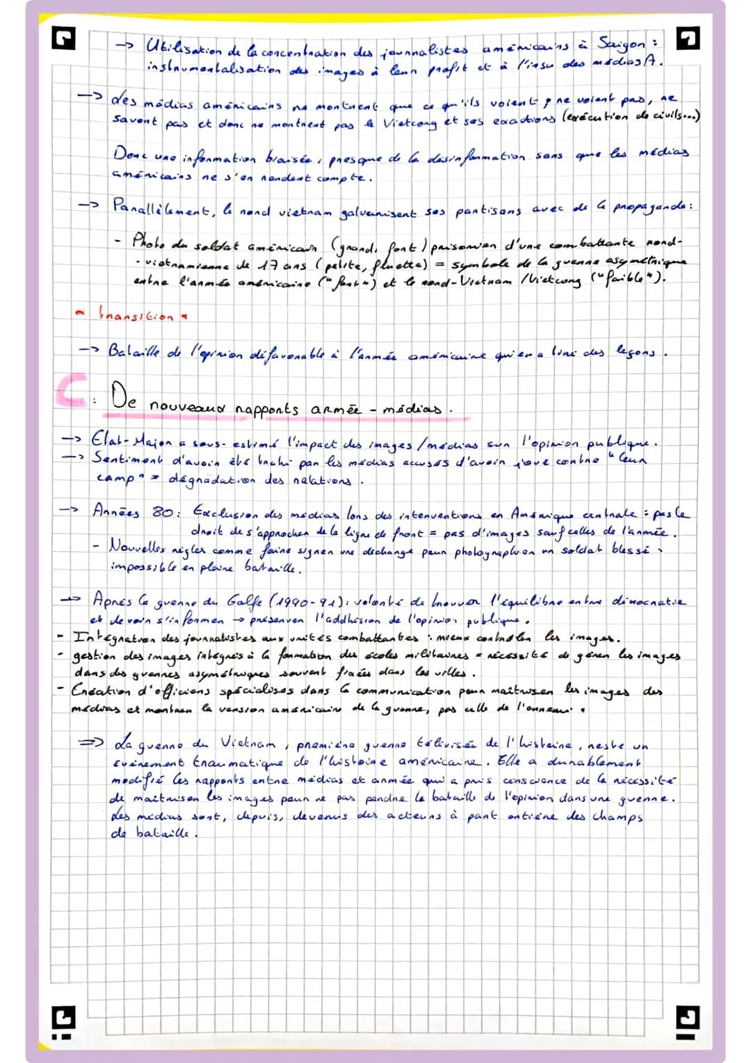 .
I
HGGSP. Chapitre 3. Medias et guerre du Vietnam.
l'offensive du Tât en
Comment, à partin de 1968.
changeant la nature de
quenne, modifie 