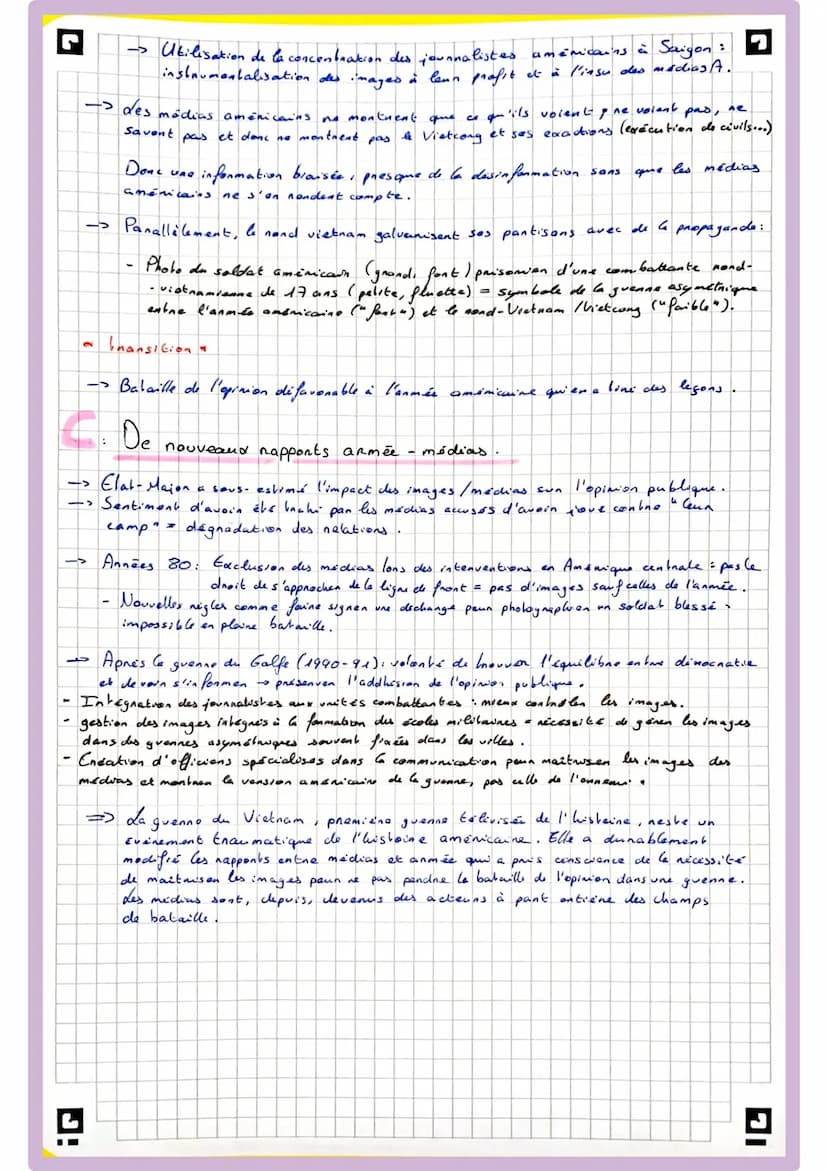 .
I
HGGSP. Chapitre 3. Medias et guerre du Vietnam.
l'offensive du Tât en
Comment, à partin de 1968.
changeant la nature de
quenne, modifie 