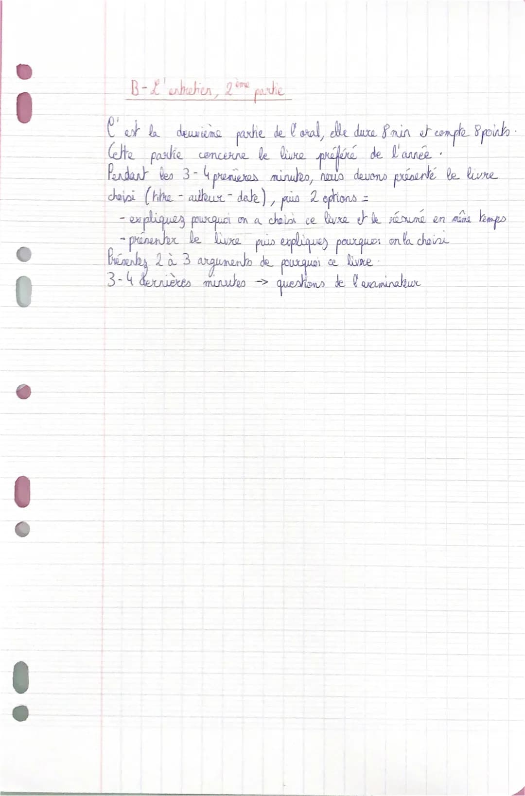 I- les conditions de l'épreuve
A - Docs à apporter
--• P.I-CI / passeport
→ convocation
- la liste de bac
12 poly
→ les textes étudiés
-> de
