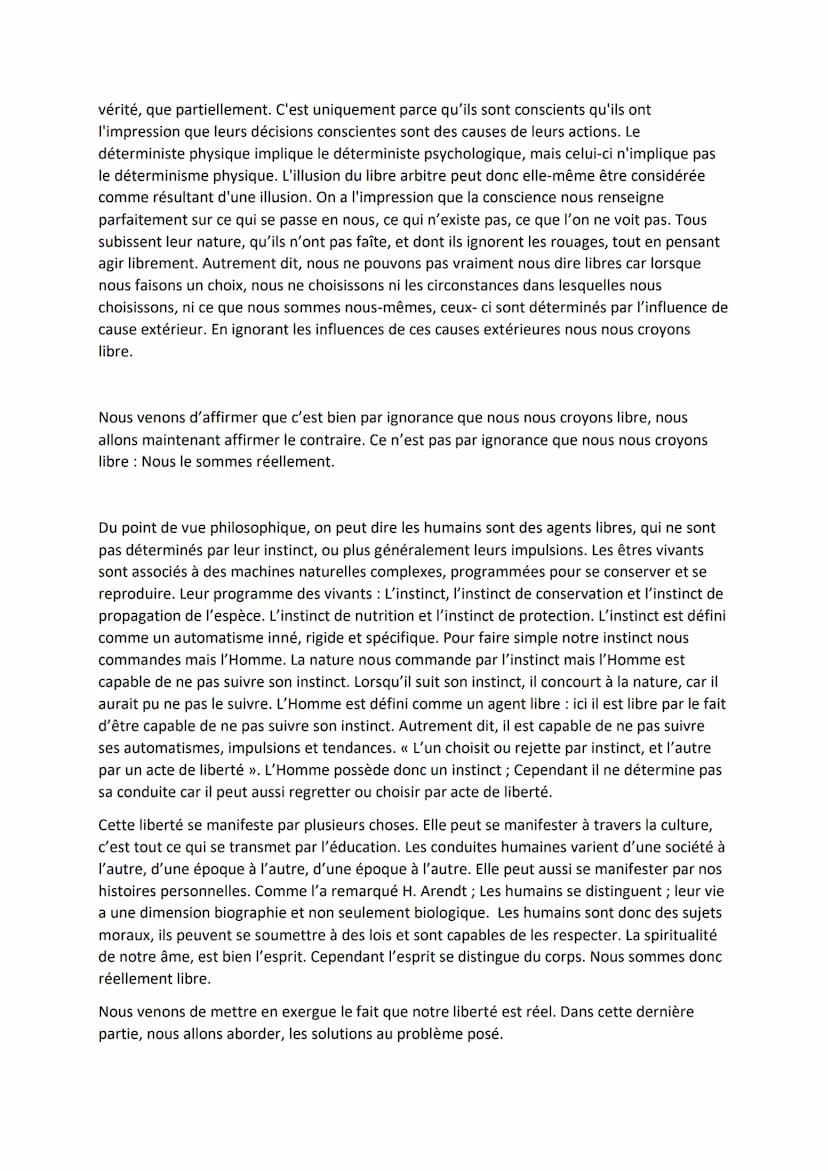 EST PAR EST PAR IGNORANCE QUE NOUS NOUS CROYONS LIBRE?
Si nous n'ignorions pas les causes et limites extérieurs, nous ne pourrions pas faire