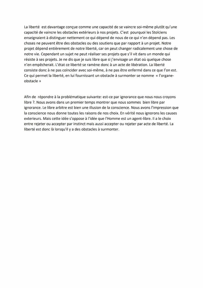 EST PAR EST PAR IGNORANCE QUE NOUS NOUS CROYONS LIBRE?
Si nous n'ignorions pas les causes et limites extérieurs, nous ne pourrions pas faire