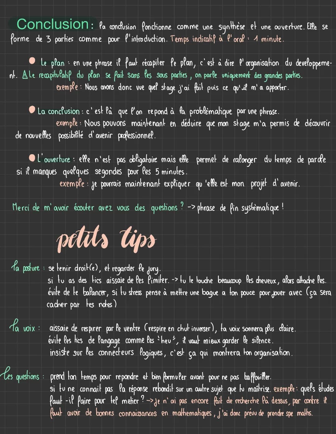 Orale de Brevet
parcours avenir
Introduction : elle doit être courte, 3/4 phrases max. Elle se déroule en 3 temps, clonc
une phrase par étap