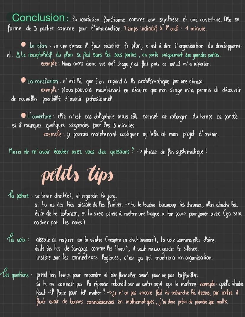 Orale de Brevet
parcours avenir
Introduction : elle doit être courte, 3/4 phrases max. Elle se déroule en 3 temps, clonc
une phrase par étap