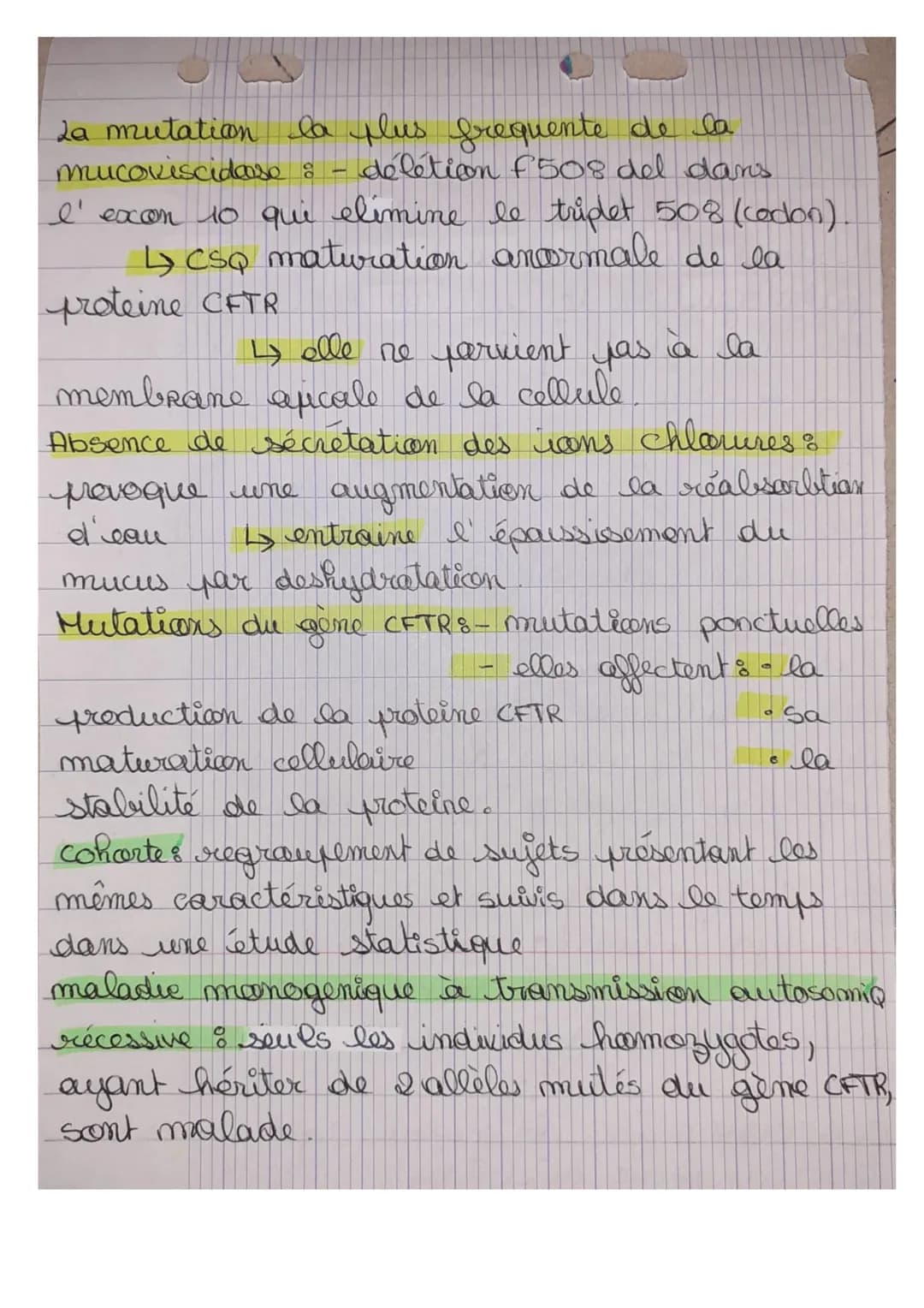 yere
SVI spe
Th3-A: chap 18 mutation génétique et
maladie
I- Le phenotype de la mucoviscidose
Mucovisadose maladie génétique la plus
frequen