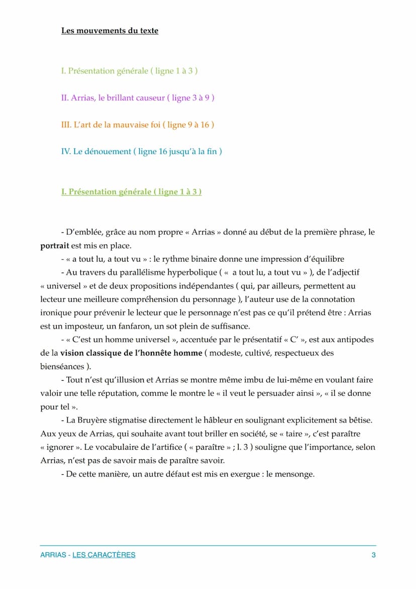 Arrias
Livre V - << De la société et de la conversation >> - 9
Jean de La Bruyère - Les Caractères
Arrias a tout lu, a tout vu, il veut le p