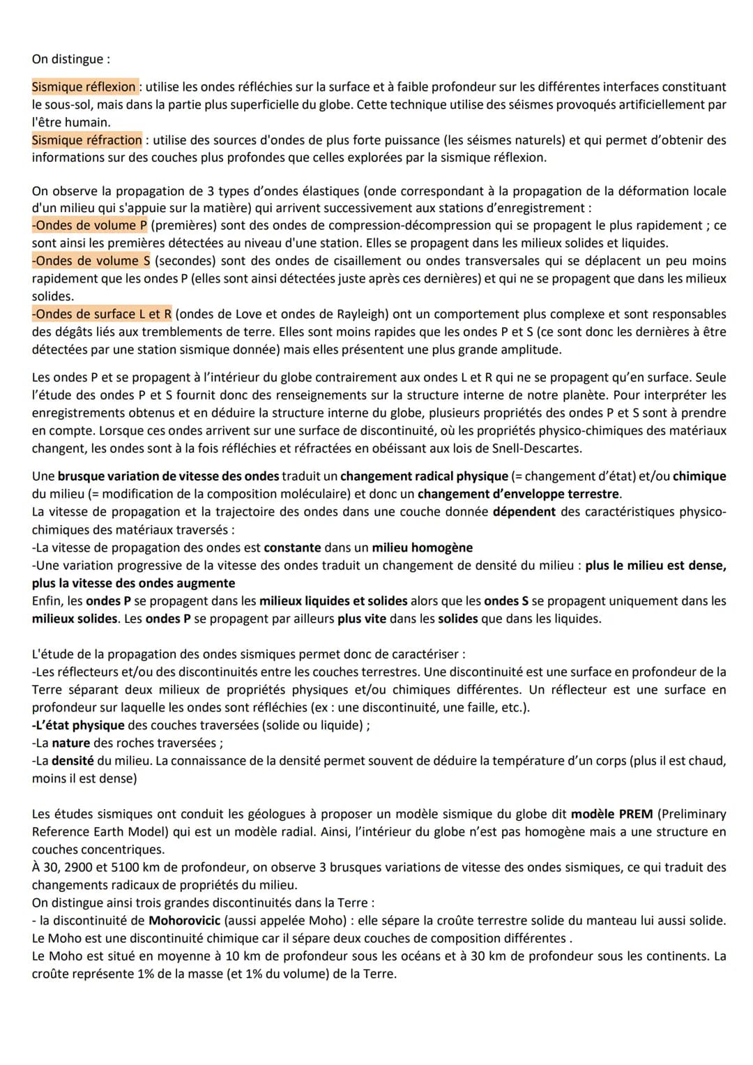 SVT: Chapitre 2
I. Surface terrestre
Topographie terrestre: met en évidence l'existence de 2 grands domaines distincts
Domaine / croute cont