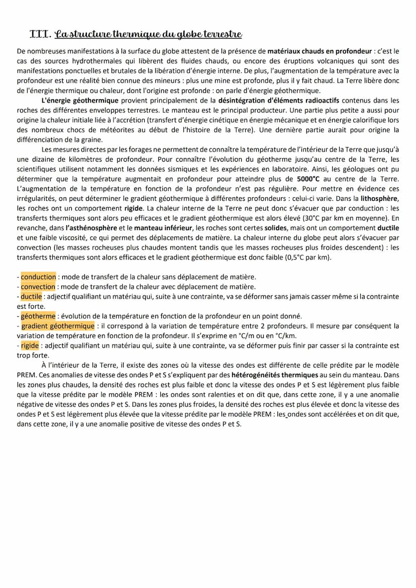 SVT: Chapitre 2
I. Surface terrestre
Topographie terrestre: met en évidence l'existence de 2 grands domaines distincts
Domaine / croute cont