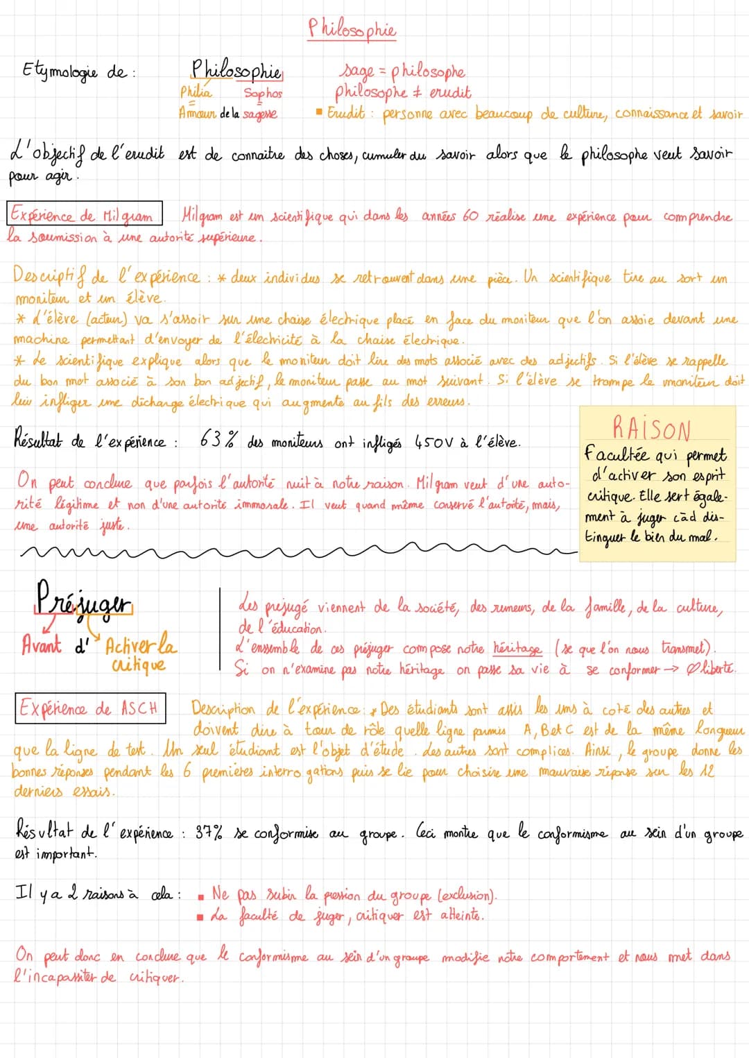  Etymologie de:
Philosophie
Philia
Sophos
Amour de la sagesse
Philosophie
sage=philosophe
philosophe & erudit
■ Erudit: personne avec beauco