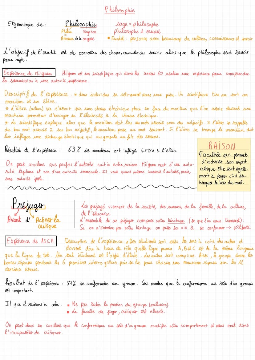 Etymologie de:
Philosophie
Philia
Sophos
Amour de la sagesse
Philosophie
sage=philosophe
philosophe & erudit
■ Erudit: personne avec beauco