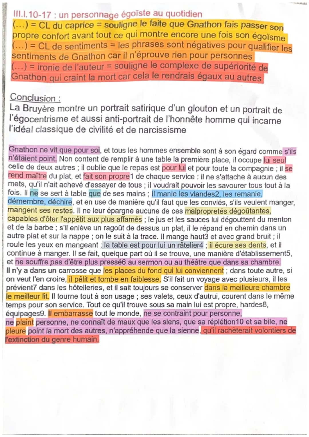 Français
Gnathon:
Les caractères de La Bruyère 1688
Genre :/
livre 11
Mouv: classicisme
Parcours littéraire : Peindre les homme,examiner la 