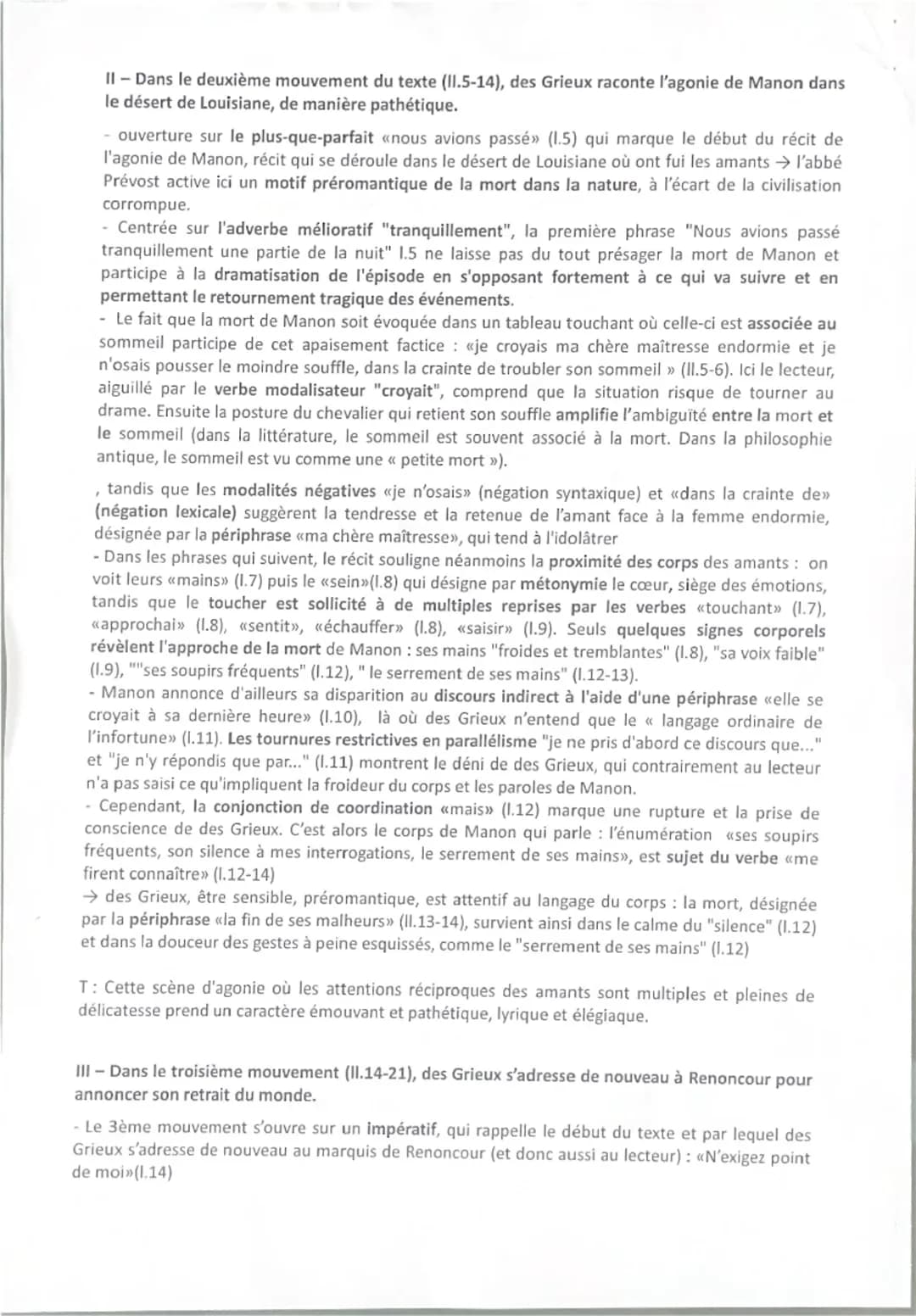 Introduction
Explication de texte linéaire / Manon Lescaut, L'Abbé Prévost, 1731
La mort de Manon
Amorce: L'amour est souvent associé à la m