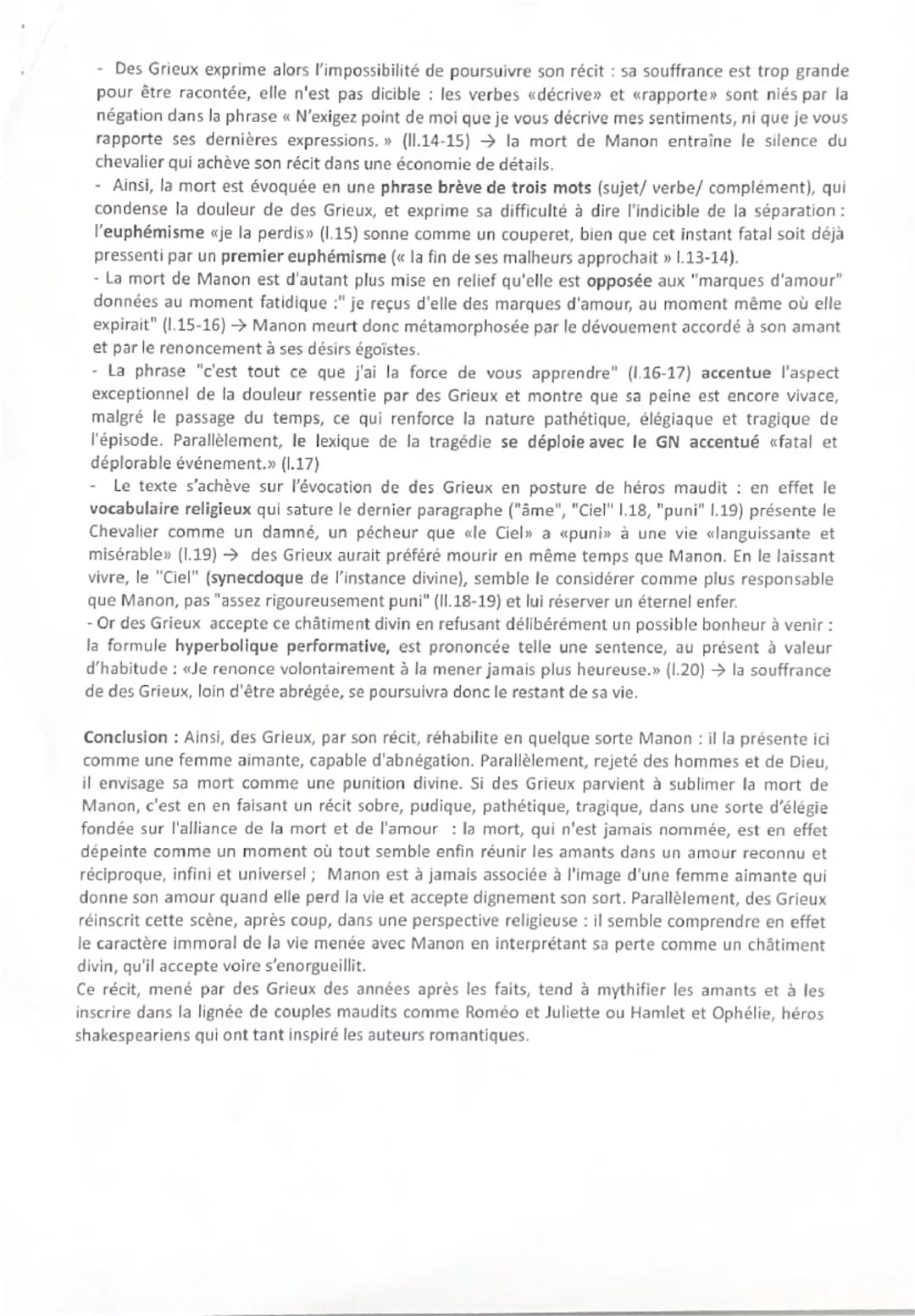Introduction
Explication de texte linéaire / Manon Lescaut, L'Abbé Prévost, 1731
La mort de Manon
Amorce: L'amour est souvent associé à la m