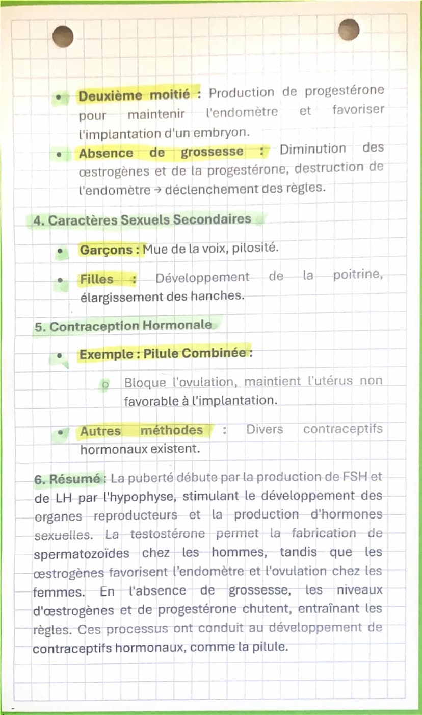 • SVT
Fiche de Révision n°1: La Puberté et le Contrôle
Hormonal des Organes Reproducteurs
1. Définition de la Puberté
Âge de survenue: Vers 