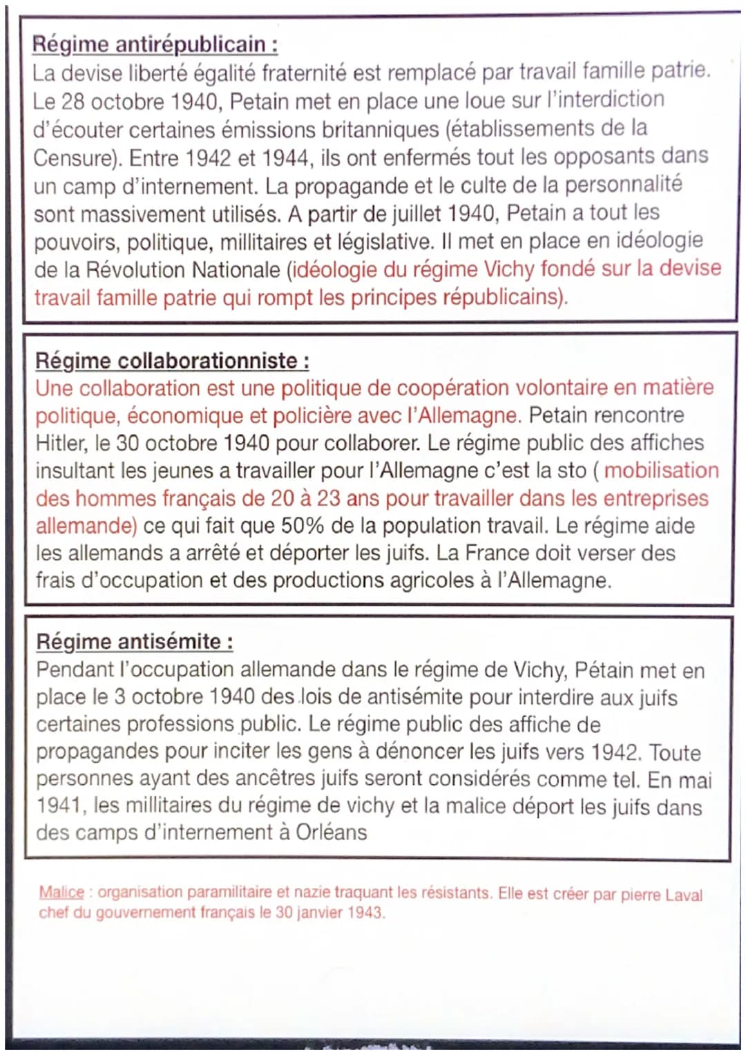 Chapitre 4: La France défaite et occupé, Régime
Vichy collaboration et résistance
Dès l'offensive allemande de mai-juin 1940, l'armée frança