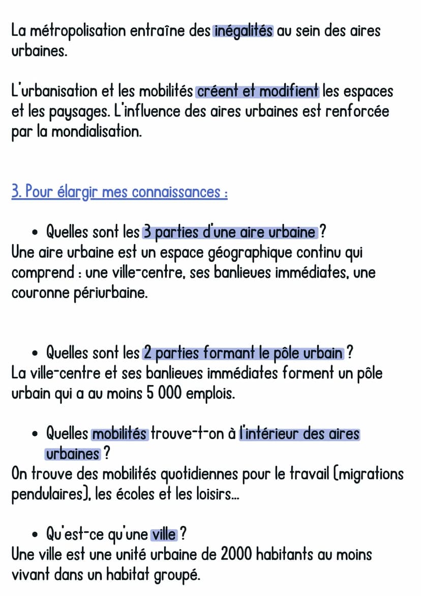 Histoire
Urbanisation
@avoirsonbrevet
1. Définitions :
Urbanisation : tendance à la concentration de la population dans
les villes.
Métropol