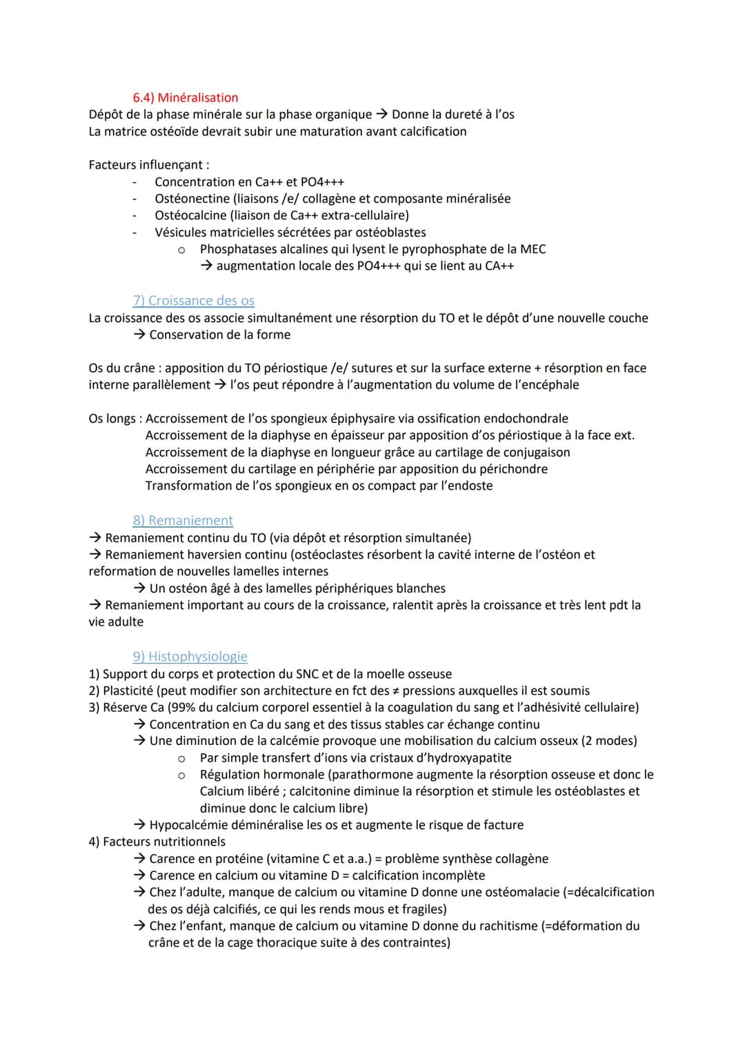 TISSU OSSEUX
1) Rôle
- Tissus le plus dur du corps humain
- Supporte les structures charnues.
- Protége des organes
- Contient la moelle oss