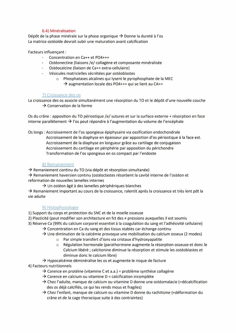 TISSU OSSEUX
1) Rôle
- Tissus le plus dur du corps humain
- Supporte les structures charnues.
- Protége des organes
- Contient la moelle oss