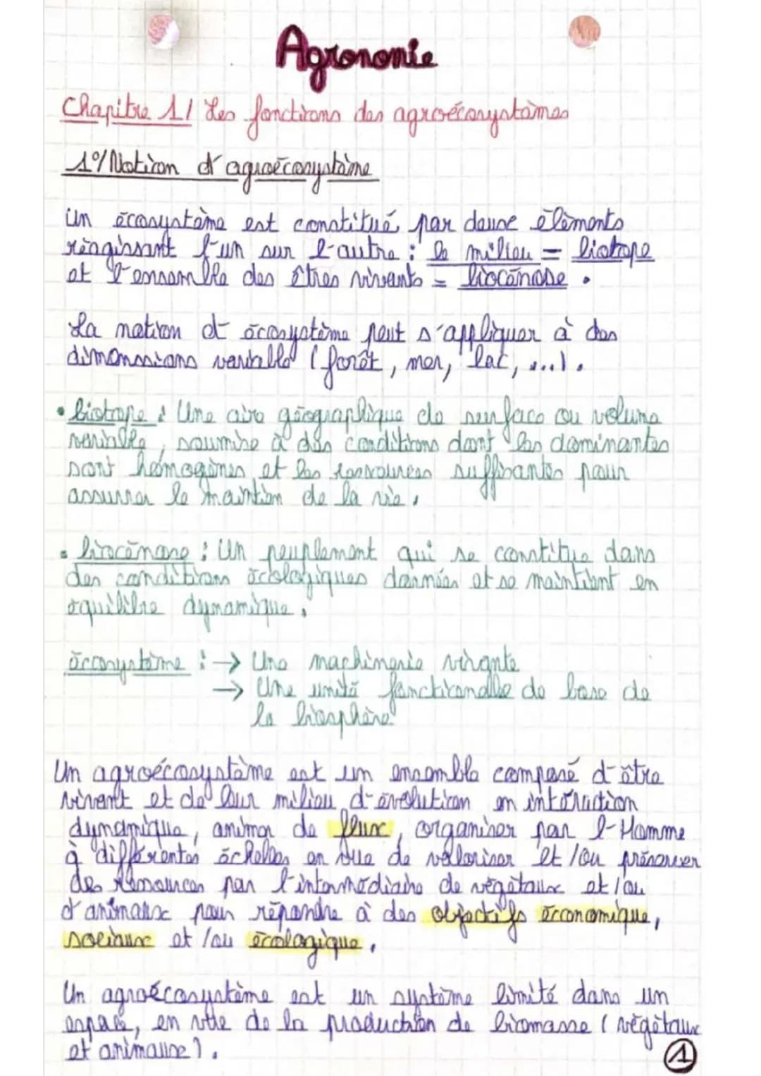 Les Agrosystèmes: Définition et Fonctionnement - Partie 1