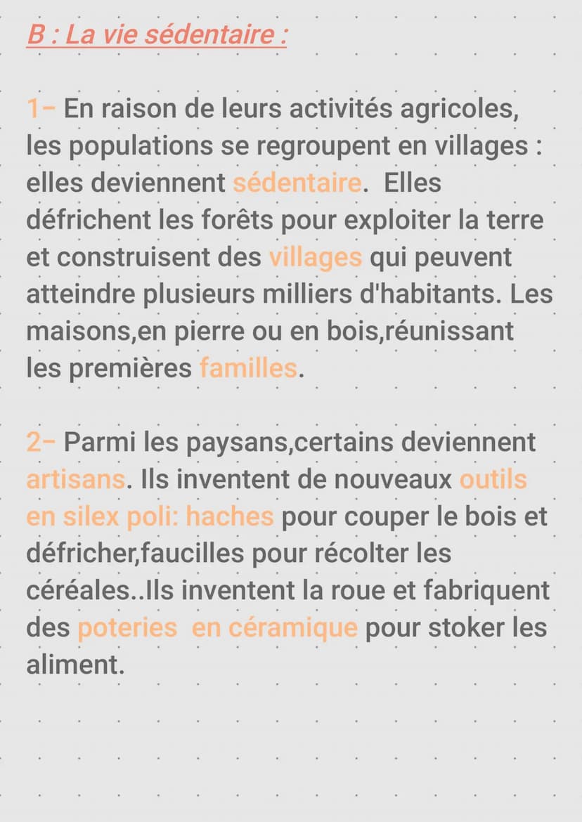 La révolution de Néolithique :
A :Les premiers paysans de l'humanité :
1- Au Paléolithique les hommes et les
femmes sont des nomades chasseu