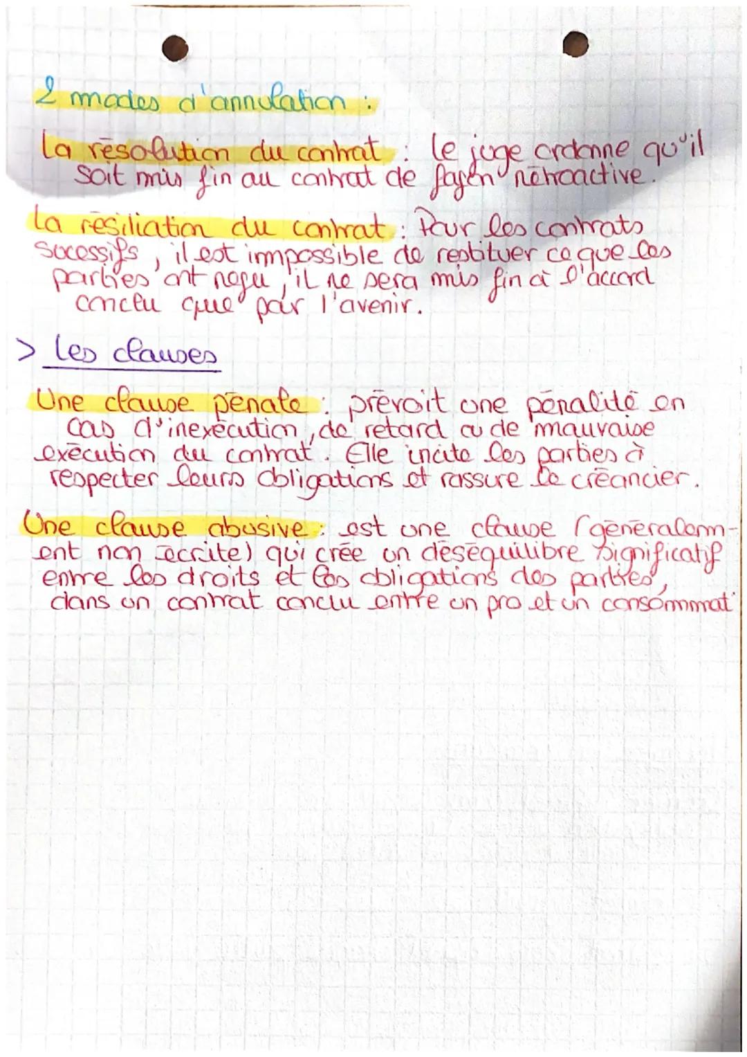 THENE 5: Quel est le role
du contrat ?
Chapitre 2. L'Execution du contrat
> l'exécution du contrat
Signifie que la partie debilrice realise 