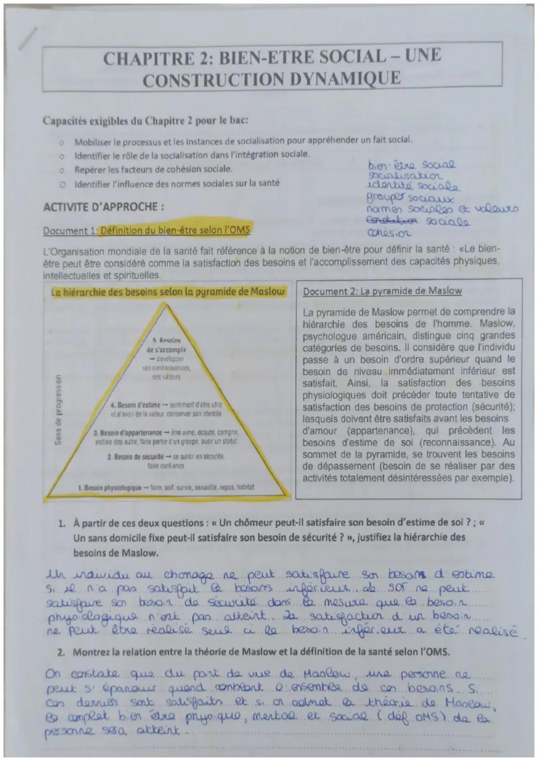 Découvre la Pyramide de Maslow et la Cohésion Sociale