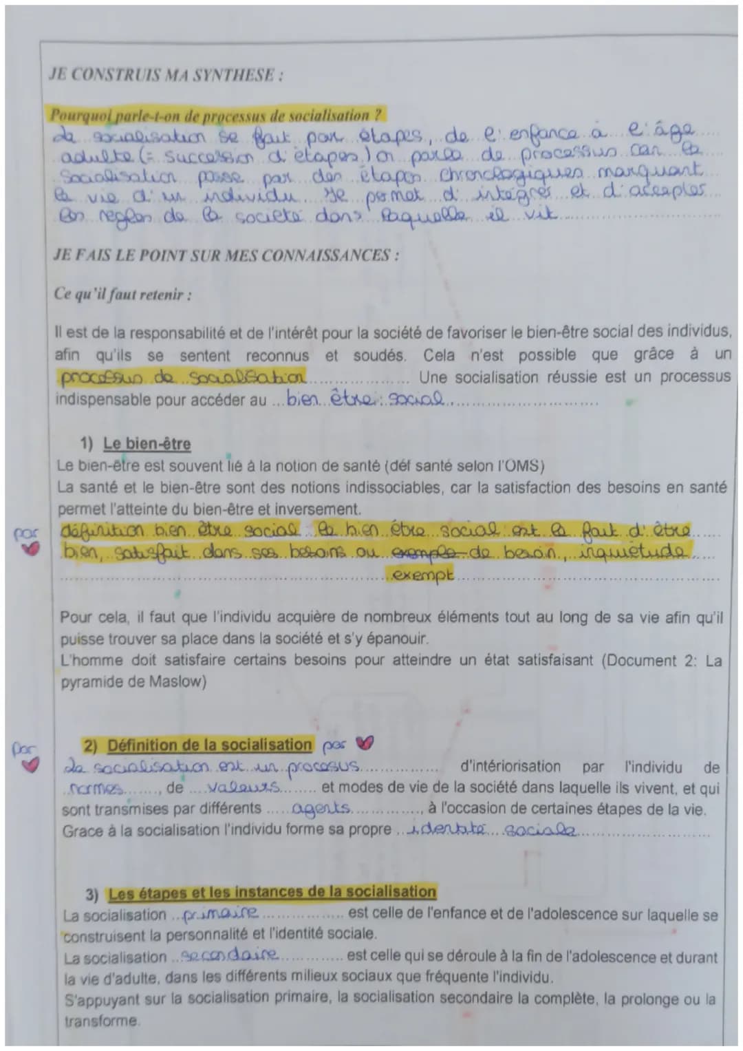 Capacités exigibles du Chapitre 2 pour le bac:
Mobiliser le processus et les instances de socialisation pour appréhender un fait social.
Ide