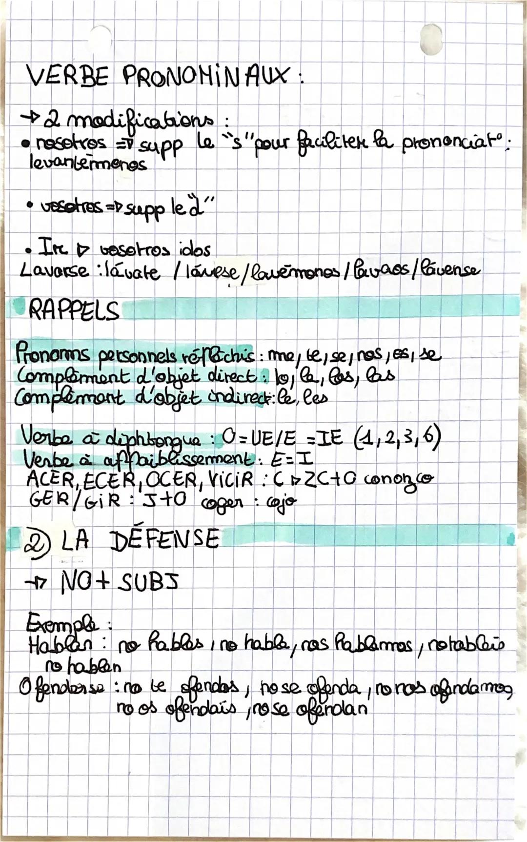 espagnol

L'IMPÉRATIF

→Exprime un ordre ou un conseil / défense

L'ORDRE

5 formes: Tú (présent de l'indicatif)
usted, ustedes nosotros (pr
