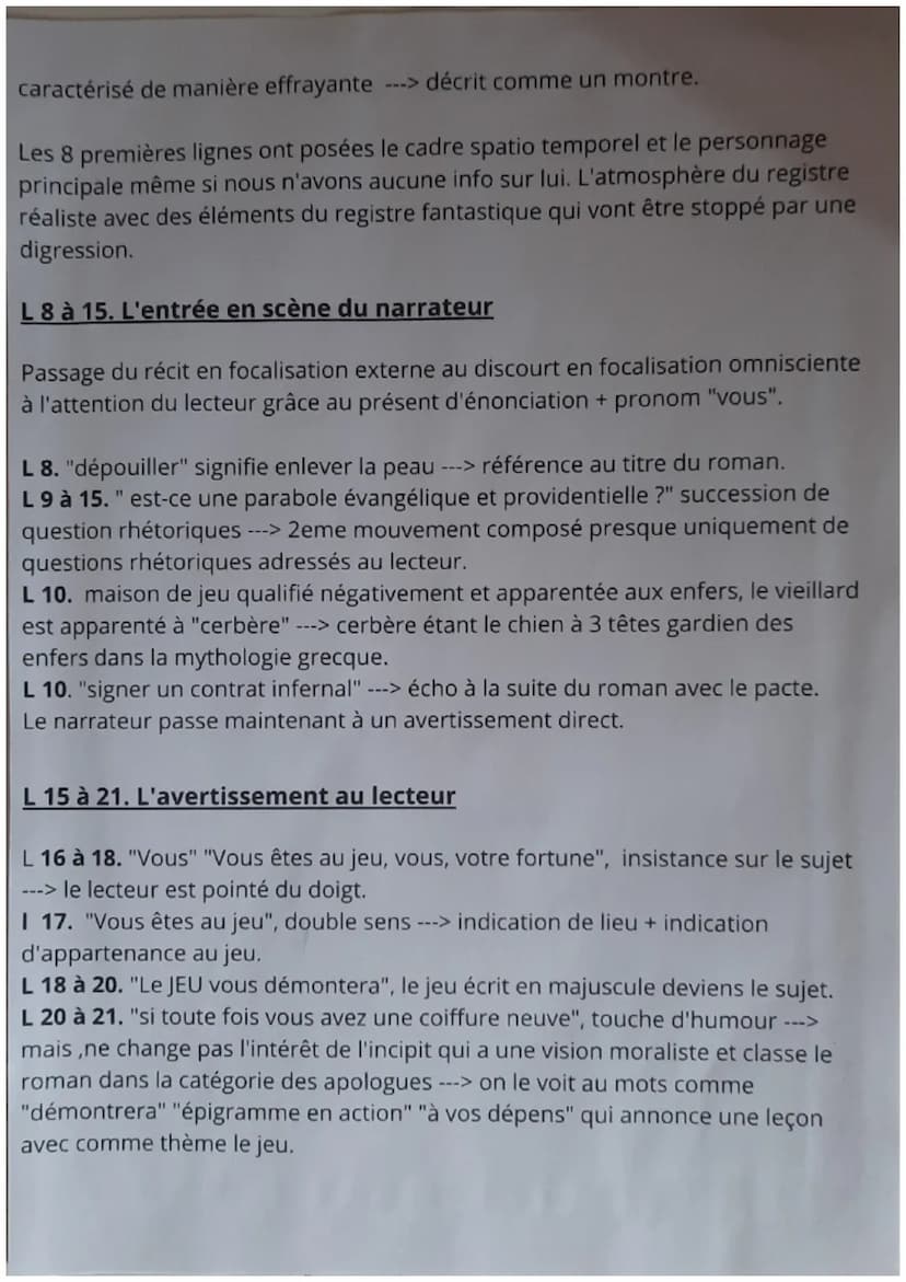 La Peau de chagrin
Création et destruction:
Texte 1: l'incipit du roman:
Introduction:
Balzac est devenu un écrivain à la
mode suite à la pu