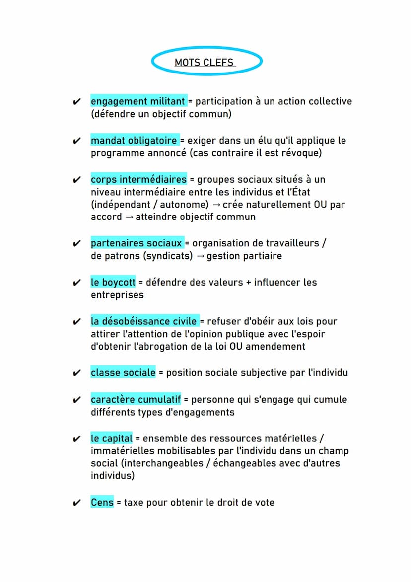 SES
Ch-1: Comment expliquer l'engagement politique dans les
sociétés démocratiques ?
L'engagement politique = volonté de participer à la vie