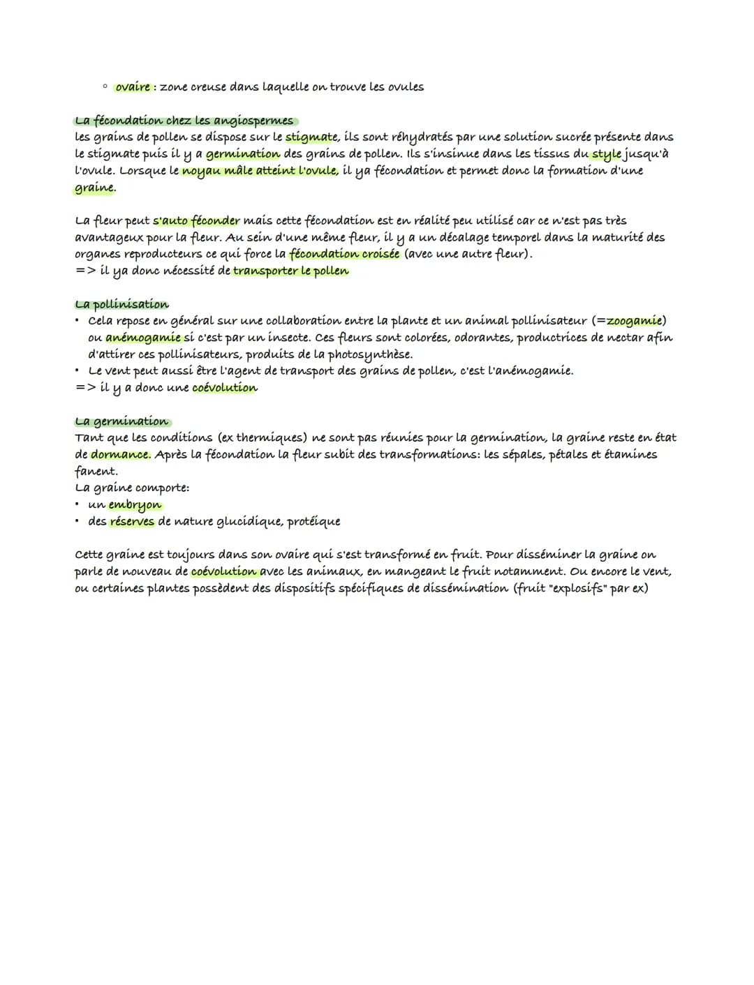 VT
Chp 3: la reproduction de la plante, entre vie fixée et mobilité
Les angiospermes sont fixées au sol par des racine. Dans l'incapacité de