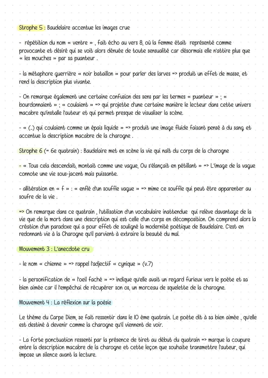 Analyse linéaire n°15
Une Charogne
Les fleurs du mal, Baudelaire
Charles Baudelaire est un poète symboliste du XIXème siècle, qui publie en 