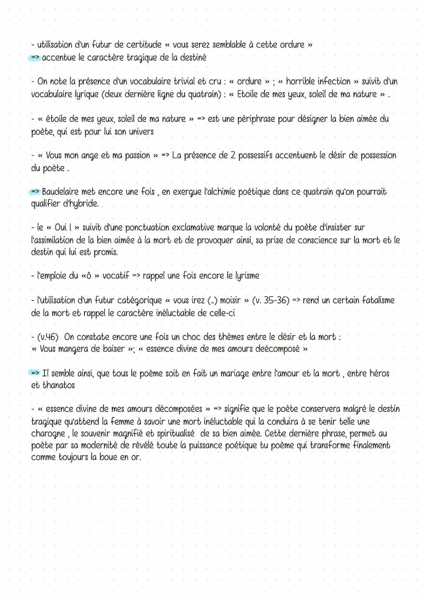Analyse linéaire n°15
Une Charogne
Les fleurs du mal, Baudelaire
Charles Baudelaire est un poète symboliste du XIXème siècle, qui publie en 