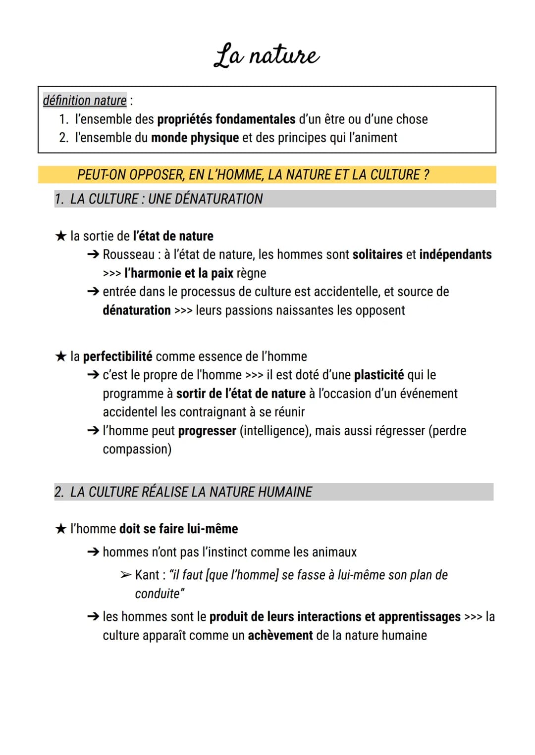 La nature
définition nature:
1. l'ensemble des propriétés fondamentales d'un être ou d'une chose
2. l'ensemble du monde physique et des prin