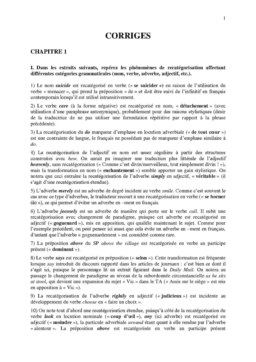 Des Exercices Corrigés Sur La Grammaire: Adjectifs, Adverbes Et Plus !